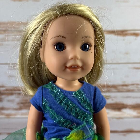 American Girl Wellie Wishers Camille Doll With Outfit Blonde Hair Blue Eyes - Picture 2 of 8